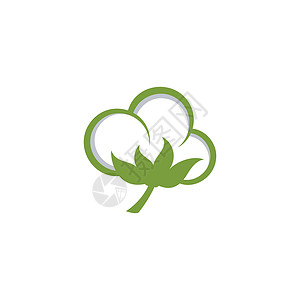 椿树芽棉花花矢量图标模板材料店铺棉布标签衣服纤维农业生态植物群种子插画