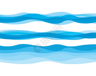 抽象水波设计背景蓝色液体艺术横幅运动冲浪流动条纹曲线线条背景图片