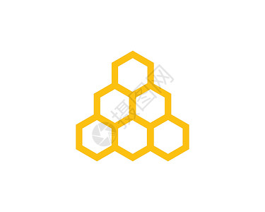 六边形图蜂窝图设计细胞黑色橙子插图黄色蜂蜜农场标签白色六边形插画