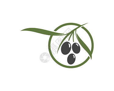 橄榄图标矢量图标识植物叶子水果食物生态插图包装标签农业背景图片