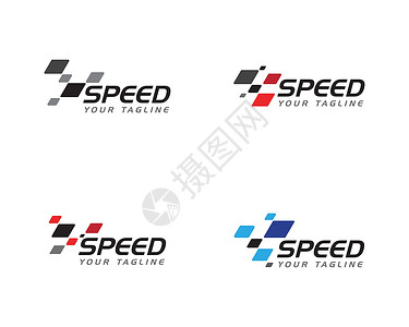 设计竞赛种族标志图标设计标识竞赛精加工公式插图优胜者运动胜利汽车速度插画
