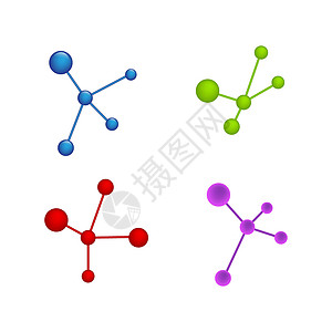 分子矢量图解设计药品胶原药店原子氨基生物生物学化学品细胞插图背景图片