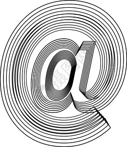 菱形标志AT 符号线标志图标设计正方形电子邮件字体地址互联网邮政邮件插图收件箱技术设计图片