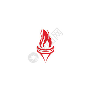 火炬标志模板矢量符号成就徽章优胜者烧伤成功自由黑色运动标识插图背景图片