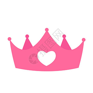 紧身胸衣公主皇冠图标 矢量插图王子帽子国王骑士孩子墙纸胸衣技术魔法礼物插画