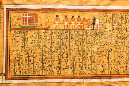 制作文字素材古埃及人有象形文字 古代手稿宗教莎草写作历史羊皮纸文档纹理绘画艺术考古学背景