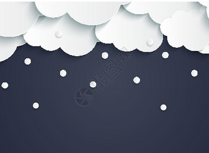 抽象纸云与雪花矢量它制作图案卡片创造力墙纸蓝色雪堆天空卡通片季节庆典艺术背景图片