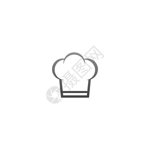 帽子厨师图标日志商业面包职业炊具食物美食戏服插图衣服餐厅背景图片