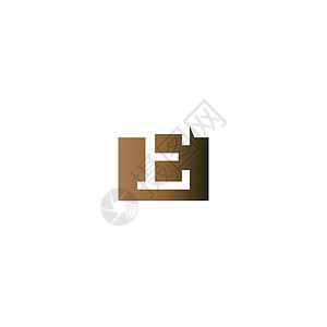 方形字体方形图标模板上的字母 E设计图片