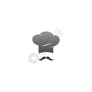 帽子厨师图标日志餐厅食物插图工作菜单面包师转矩戏服咖啡店职业背景图片