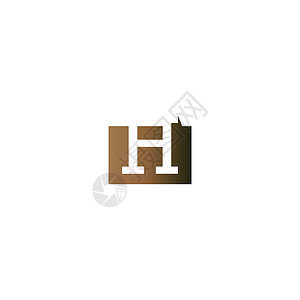 方形字体方形图标模板上的字母 H设计图片