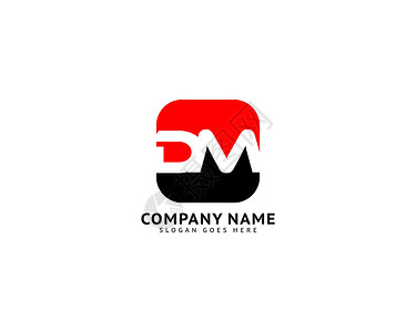 dm但初始字母 Dm 徽标模板设计品牌字体商业身份私信互联网网络插图营销分米插画