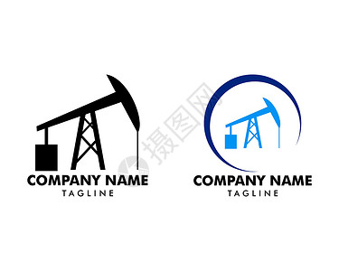 石油标志石油和天然气工业的抽油杆泵图标标志集设计图片