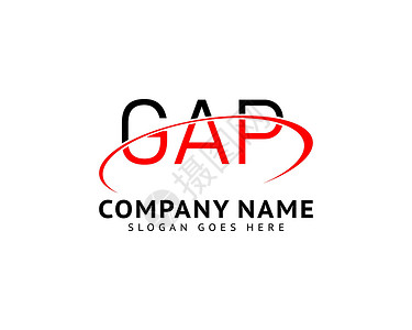 gap首字母 GAP 徽标模板设计红色商业公司字体质量身份品牌差距标识艺术插画