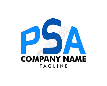 公益广告设计首字母 PSA 徽标模板设计技术公司品牌标识互联网身份艺术黑色网络插图插画