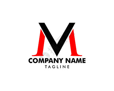 初始字母 MV 徽标模板设计公司艺术品牌mv红色首都财产创造力互联网标志背景图片
