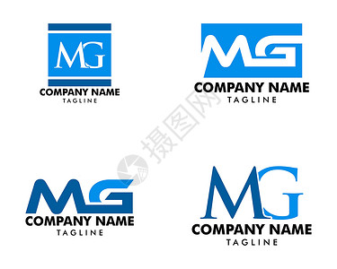 首字母 MG 标志模板设计集背景图片