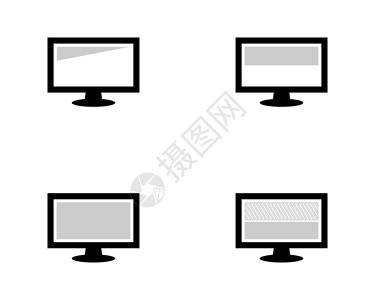 浪涌保护器它制作图案的监视器和屏幕保护器矢量集设计图片