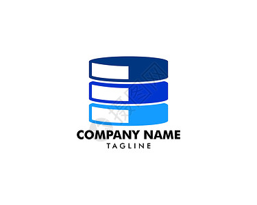 托管徽标模板设计 Vecto网站插图品牌服务器教育服务贮存数据商业蓝色背景图片