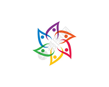 V领社区社区护理Logo模板领导丈夫商业友谊合伙女士星星标识文化多样性设计图片