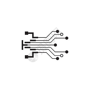 电子邀请函模板电路标志模板 vecto商业公司科学电子徽标创造力线条蓝色网络一体化插画