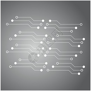 电路标志模板 vecto蓝色商业公司科学插图电子一体化网络技术线条背景图片