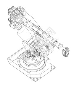 工业机械臂 韦克托自动化字法自动机生产工具电脑蓝图技术机器管道设计图片