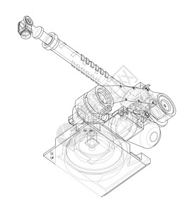 陆军大炮工业机械臂 韦克托手臂工具电脑机器技术机械字法智力引擎工厂设计图片