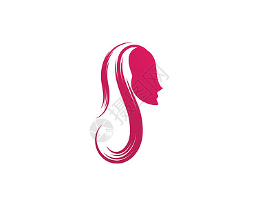 美女脸剪影头发曲线化妆品互联网温泉治疗办公室销售女士商业背景图片