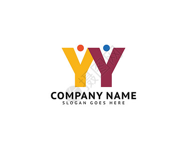 首字母 Y 人标志设计公司团队男人团体插图身份徽标咨询商业友谊背景图片
