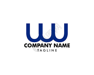 初始字母 Wu 徽标模板设计插图创造力公司字体黑色奢华首都网络品牌商业背景图片