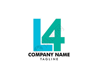 初始字母 L4 徽标模板设计错误班级品牌团队商业标识公司网络团体互联网背景图片
