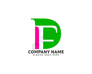 初始字母 DF 徽标模板设计去向艺术互联网黑色标识商业技术身份公司标志设计图片