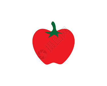 番茄矢量图白色饮食绿色插图红色叶子蔬菜食物标识背景图片