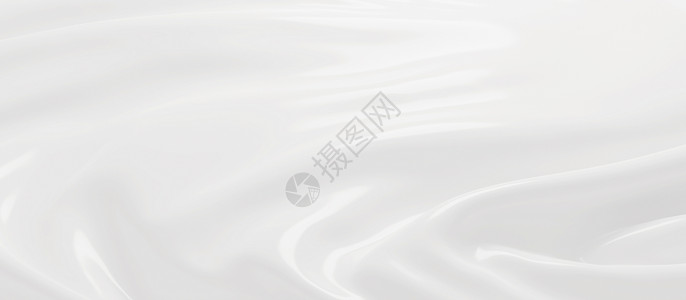 白色化妆品奶油背景 3D rende材料曲线海浪插图奢华产品牛奶液体润肤健康背景图片
