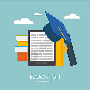 毕业生就业指导手册商业教育理念 教育的趋势和创新 它制作图案矢量交换字典全书科学数据智慧学校消息手册小说插画