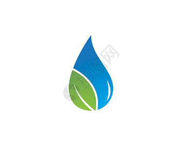 水滴标志模板白色雨滴公司蓝色插图绿色生态液体商业创造力背景图片