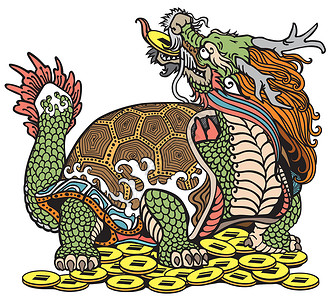 神话生物龙龟插画