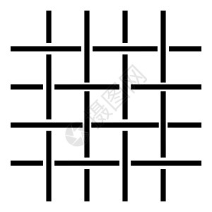 织物纤维网格布纺织图标黑色矢量插图平面样式图像插画