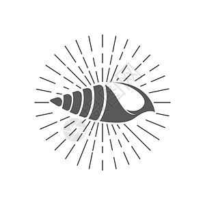 温泉鱼疗外壳矢量图标插图设计奢华贝类动物沙龙珍珠异国牡蛎海鲜热带海滩插画