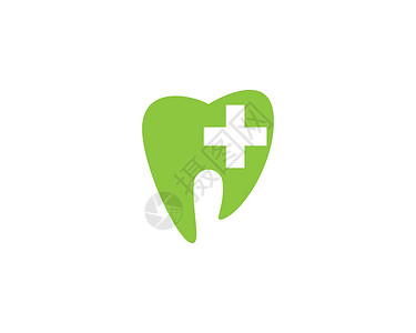 牙科标志模板健康医疗插图诊所牙齿绿色牙医商业徽标医生背景图片