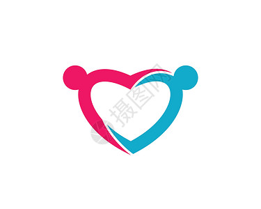 手标志爱标志 Vecto生活幸福帮助社区插图拥抱礼物机构慈善事业志愿者插画