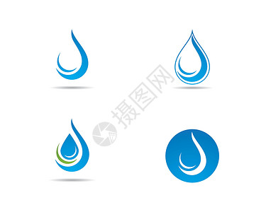 水滴标志模板生态活力雨滴插图商业公司环境自然创造力白色背景图片