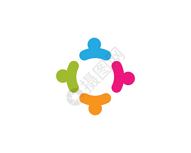 社区社区护理Logo模板会议领导友谊社会圆圈团队公司网络家庭联盟背景图片