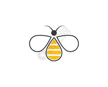 蜜蜂标志模板水滴昆虫商业蜂窝农场食物蜂巢细胞插图蜂蜜背景图片
