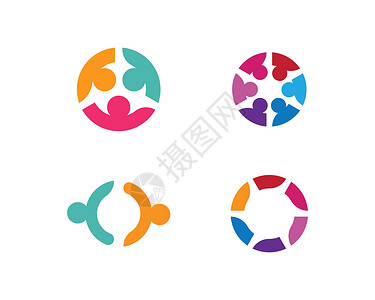 社区社区护理Logo模板公司团队团体商业孩子们世界合伙家庭生活成功背景图片