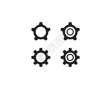 四个齿轮素材齿轮图标模板工厂插图技术创造力圆圈力量工业商业车轮机械设计图片