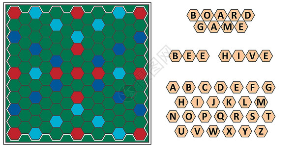 铝蜂窝板棋盘游戏蜂巢发展博学蜜蜂蜂窝板和字母拼字游戏矢量棋盘游戏供家人玩夜写字母中的单词插画