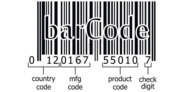 条码标签条形码解码数字代码插画