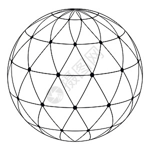 球形放射状图案三角形高清图片